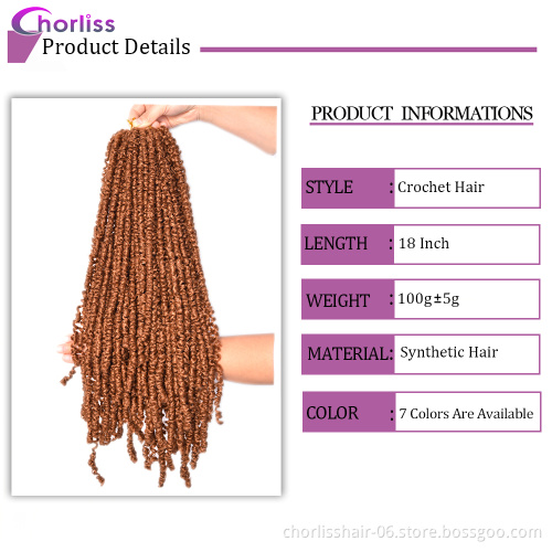 High Quality Freetress Spring Twist Locs Curly Fluffy Passion Twist Synthetic Braiding Hair Extensions Crochet Braids For Women